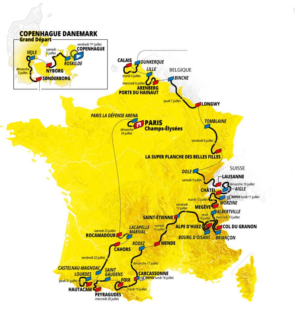 tour de france varžybų žemėlapis 2022